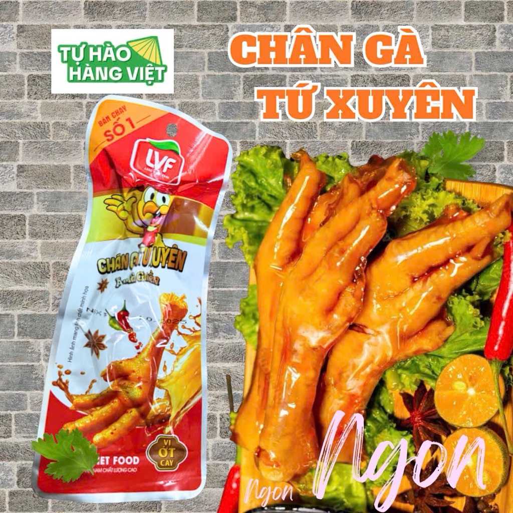 Combo 30 Chân Gà Tứ Xuyên (Đỏ) ngon giòn cay hàng chính hãng