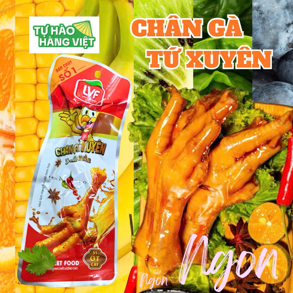 Combo 30 Chân Gà Tứ Xuyên (Đỏ) ngon giòn cay hàng chính hãng