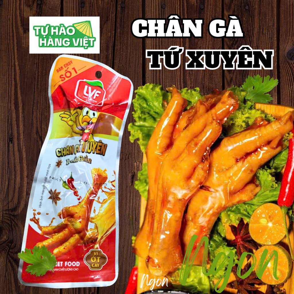 Combo 30 Chân Gà Tứ Xuyên (Đỏ) ngon giòn cay hàng chính hãng