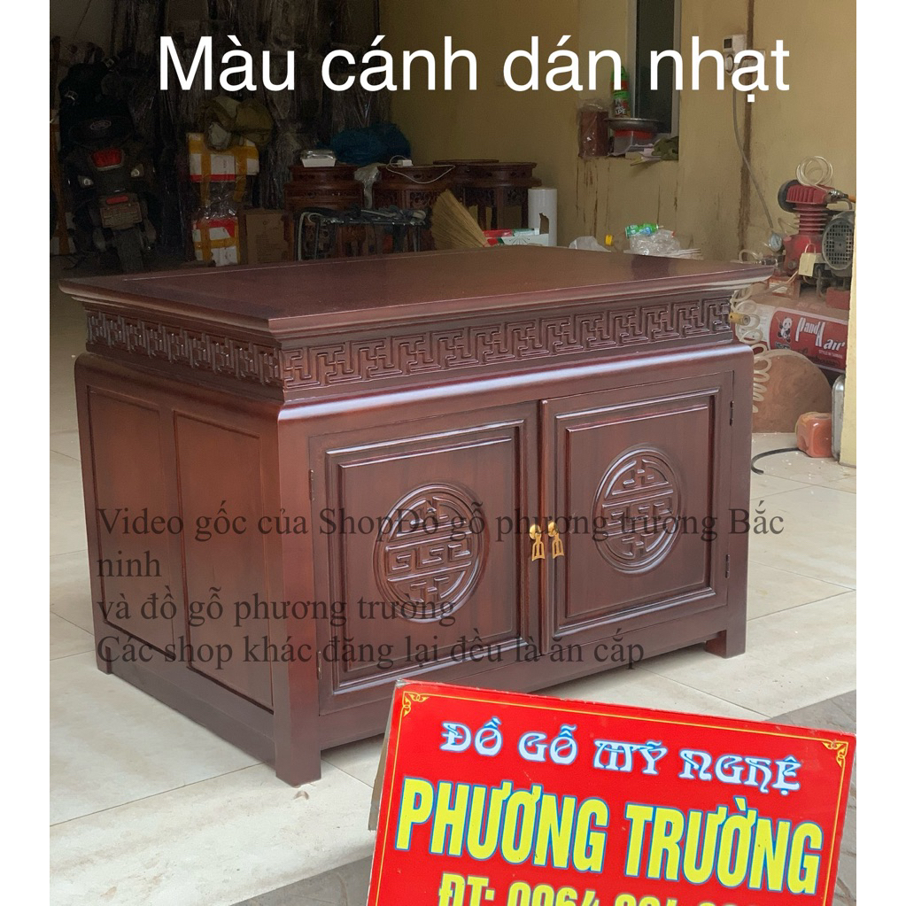 tủ cúng cơm dài 67, 76, 81 , 87, 97 sâu 47,50,55,61 cao 61cm gỗ gõ hoặc hương đá nhiều màu,(hình cánh giao ngẫu nhiên)