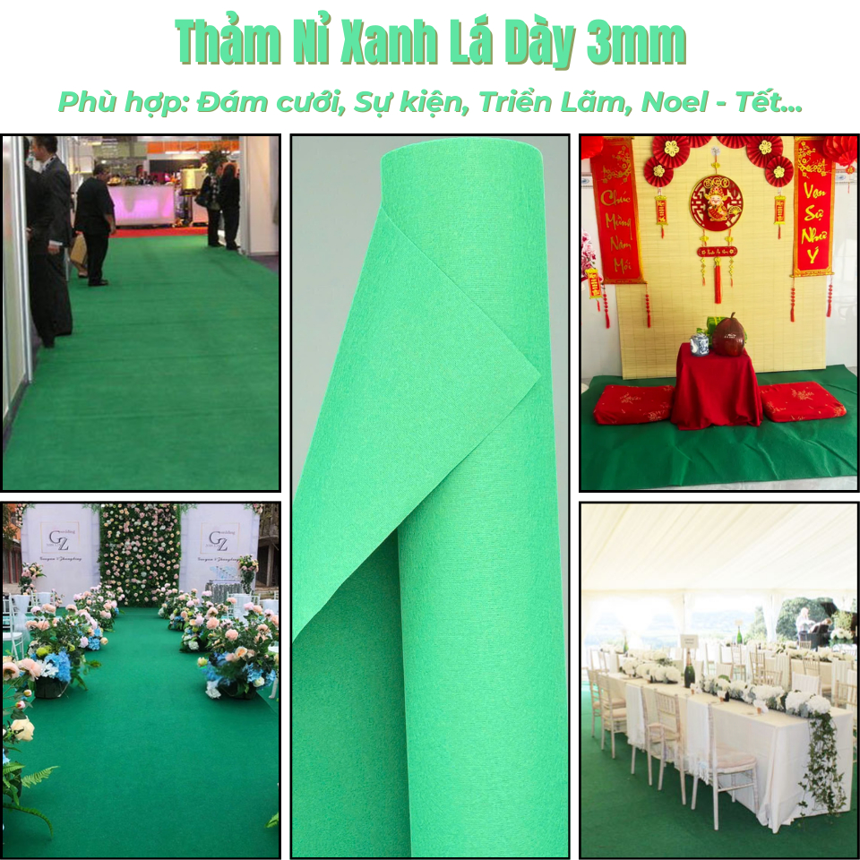 Thảm Nỉ Vân Sọc Dày 3mm Dùng Trang Trí Sự Kiện, Tiệc Cưới, Sân Khấu, Hội Trường,Triển Lãm, Nhà Hàng