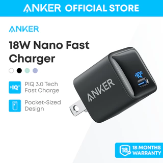 Anker Nano USB C Charger 18W PIQ 3.0 Durable Compact Fast Charger, PowerPort III USB-C Power Adapter A2633