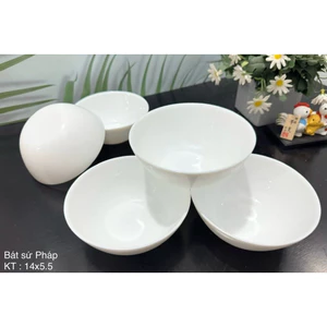 Tô bát sứ Pháp trắng/Gốm Âu Mỹ đẹp chất lượng