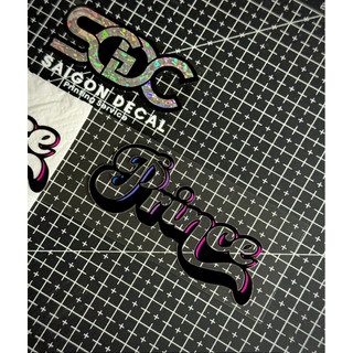 Tem Sticker DTF Chữ Prince - Hoàng Tử Lòng Chữ Trong Suốt, Dán Trang Trí Được Nhiều Vị Trí |SGDC - 1 Cái/Cặp|