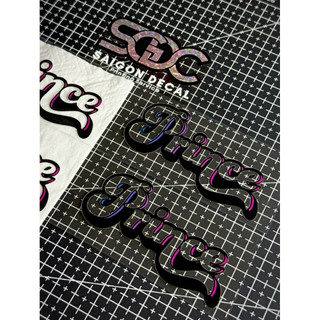 Tem Sticker DTF Chữ Prince - Hoàng Tử Lòng Chữ Trong Suốt, Dán Trang Trí Được Nhiều Vị Trí |SGDC - 1 Cái/Cặp|