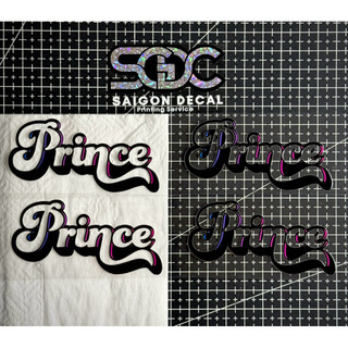 Tem Sticker DTF Chữ Prince - Hoàng Tử Lòng Chữ Trong Suốt, Dán Trang Trí Được Nhiều Vị Trí |SGDC - 1 Cái/Cặp|