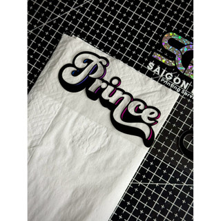 Tem Sticker DTF Chữ Prince - Hoàng Tử Lòng Chữ Trong Suốt, Dán Trang Trí Được Nhiều Vị Trí |SGDC - 1 Cái/Cặp|
