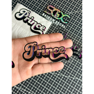 Tem Sticker DTF Chữ Prince - Hoàng Tử Lòng Chữ Trong Suốt, Dán Trang Trí Được Nhiều Vị Trí |SGDC - 1 Cái/Cặp|