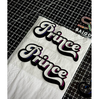 Tem Sticker DTF Chữ Prince - Hoàng Tử Lòng Chữ Trong Suốt, Dán Trang Trí Được Nhiều Vị Trí |SGDC - 1 Cái/Cặp|