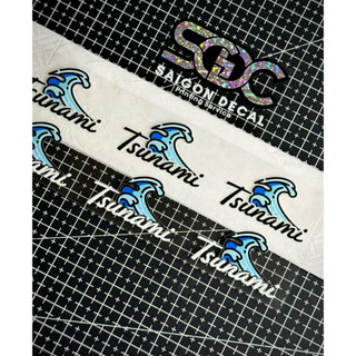 Tem Sticker DTF Cơn Sóng Tsunami Japan, Tsunami Wave Japan 2025 - 2 Màu Sắc |SGDC - 1 Cái|
