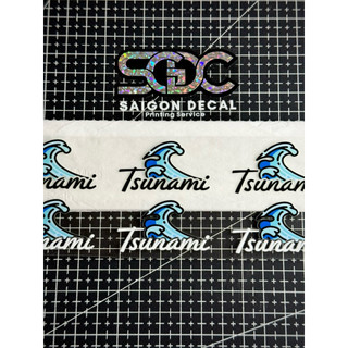 Tem Sticker DTF Cơn Sóng Tsunami Japan, Tsunami Wave Japan 2025 - 2 Màu Sắc |SGDC - 1 Cái|