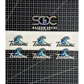 Tem Sticker DTF Cơn Sóng Tsunami Japan, Tsunami Wave Japan 2025 - 2 Màu Sắc |SGDC - 1 Cái|