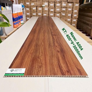 Tấm Ốp Tường Phẳng Nano Lam Sóng Vân Gỗ Dài 1m45 (145cm) Rộng 40cm)