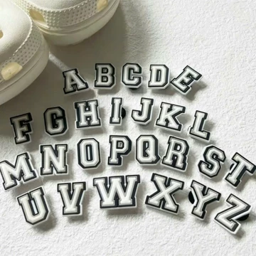 [gửi từ 2 charm] Sticker gắn hình chữ cái charm chữ A - Z và số phụ kiện 26 chữ cái - cinghutag