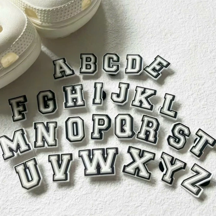 [gửi từ 2 charm] Sticker gắn hình chữ cái charm chữ A - Z và số phụ kiện 26 chữ cái - cinghutag