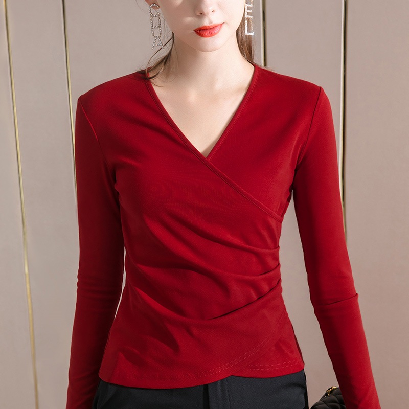 Áo thun tay dài form vừa, thắt nơ eo chất thun cotton 4 chiều co giãn, mềm mát - MT Classic