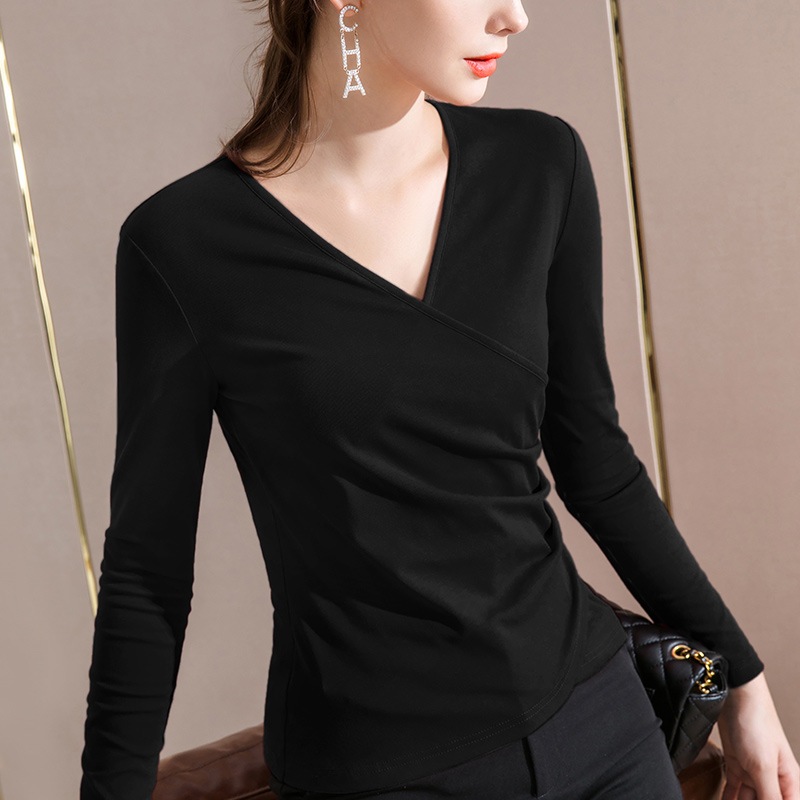 Áo thun tay dài form vừa, thắt nơ eo chất thun cotton 4 chiều co giãn, mềm mát - MT Classic