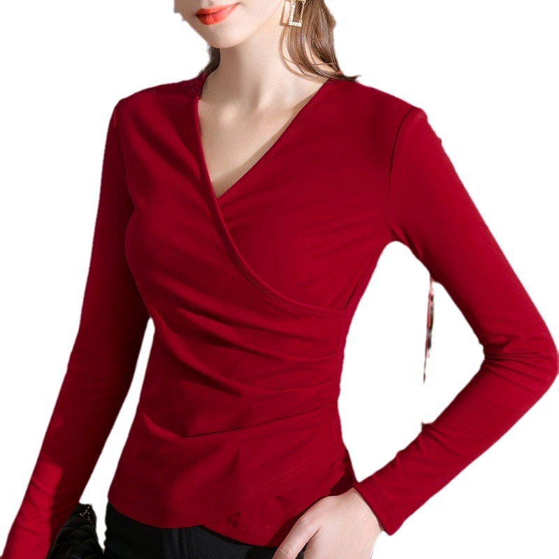 Áo thun tay dài form vừa, thắt nơ eo chất thun cotton 4 chiều co giãn, mềm mát - MT Classic