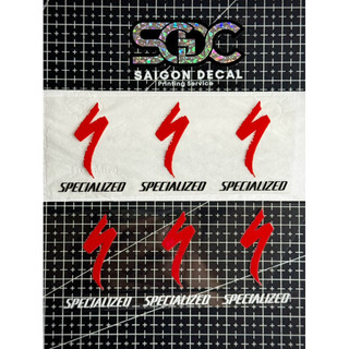 Tem Sticker DTF Specialized Dán Trang Trí Được Nhiều Vị Trí Khác - 2 Màu Sắc |SGDC - 1 Cái|