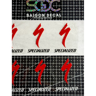 Tem Sticker DTF Specialized Dán Trang Trí Được Nhiều Vị Trí Khác - 2 Màu Sắc |SGDC - 1 Cái|