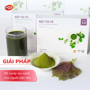 Bột Tía Tô Quảng Thanh Hộp 45g (15 tuýp x 3g), Sấy Lạnh Nguyên Chất