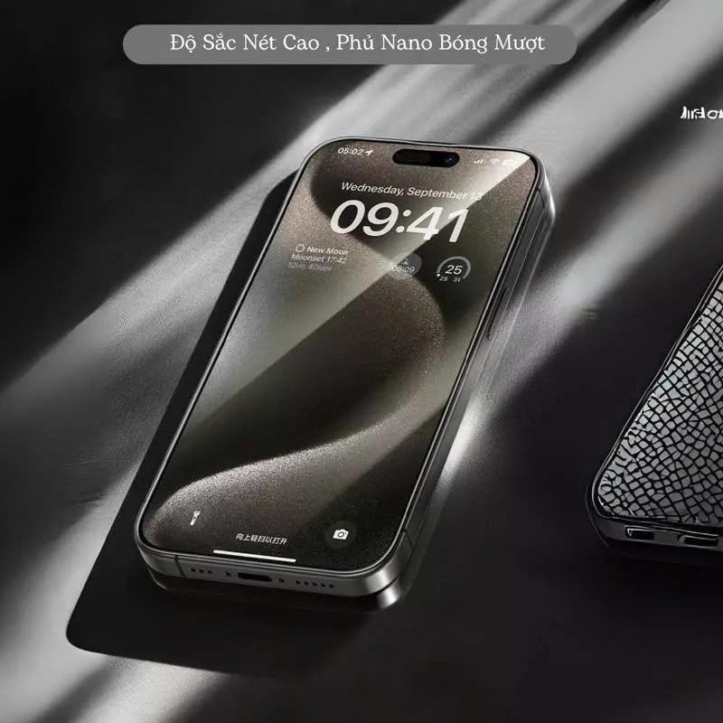 Kính cường lực KK chống nhìn trộm 360 độ hạn chế vân tay cho IPhone 11 12 13 14 15 16 17Promax Pro