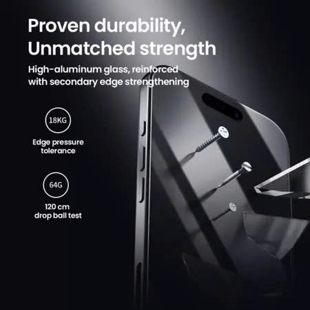 Kính cường lực KK chống nhìn trộm 360 độ hạn chế vân tay cho IPhone 11 12 13 14 15 16 17Promax Pro