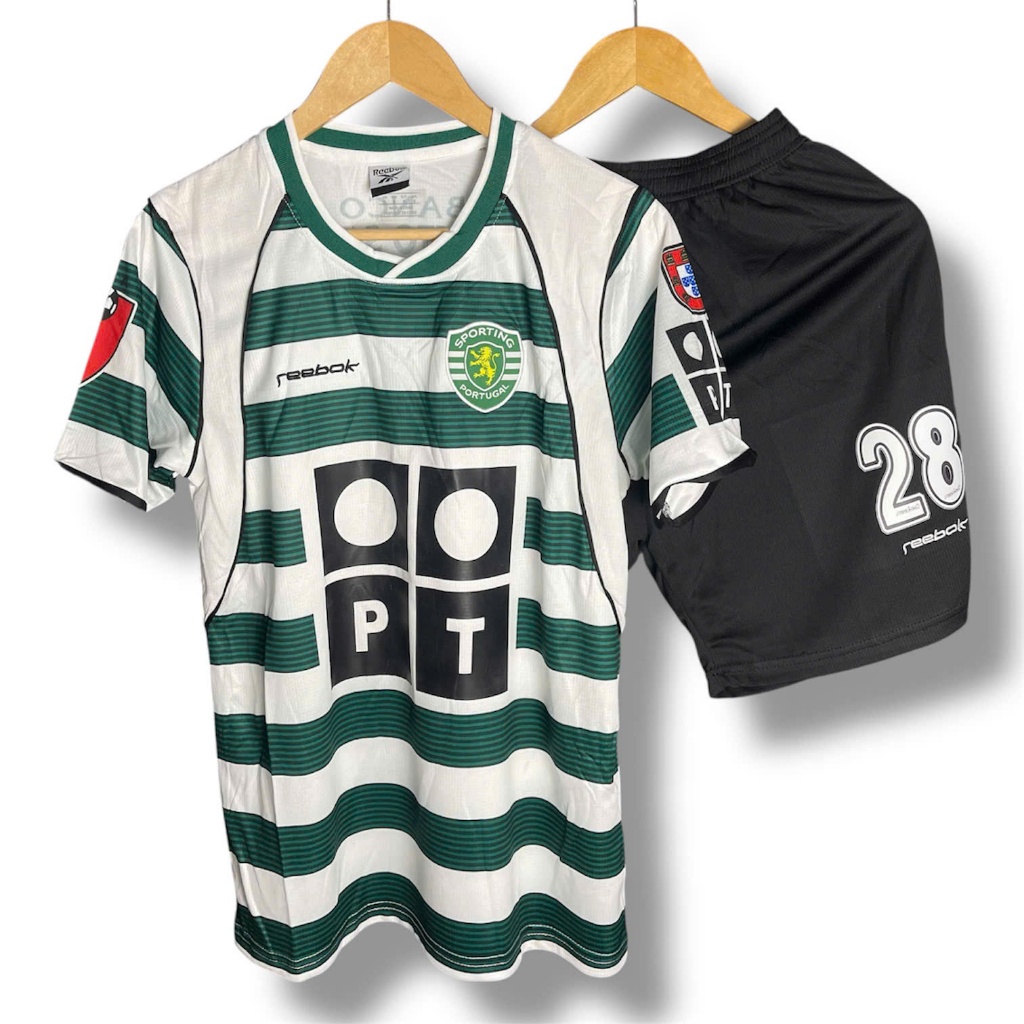 Bộ Sporting Lisbon Retro 2002/03 FAN (Áo + Quần) | Bộ Đồ Bóng Đá Retro Bản FAN - QUYNH HOA FOOTBALL
