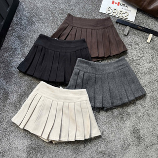 QCL1 6982 Chân váy dạ xếp ly mẫu mới đang siêu hot đẹp xuất sắc,mix cả TG
