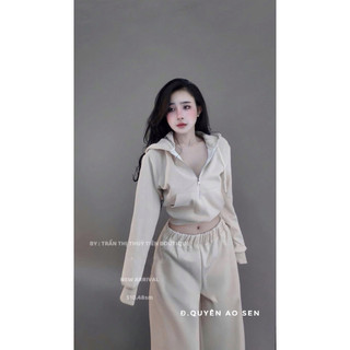 SET NỈ ÁO KHOÁ MŨ MIX QUẦN ỐNG XUÔNG BASIC HOT