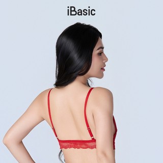 [SEASON OF LOVE] Áo ngực Áo lót Bralette đệm mỏng không gọng lụa phối ren iBasic gợi cảm quyến rũ màu đỏ BRAW172