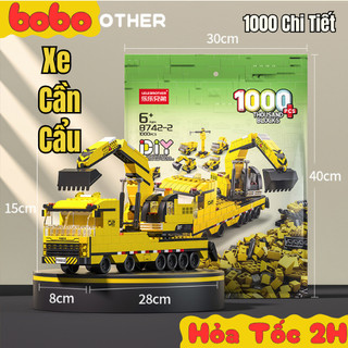 [Chính Hãng] Đồ Chơi Mô Hình Lắp Ráp Xe Cần Cẩu 6in1 1000 PCS Chính Hãng LELE BROTHER, Mô Hình Lắp Ghép Quà Cho Bé