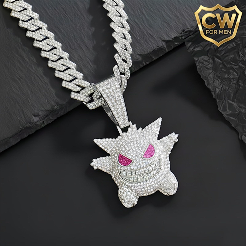 (Tặng nhẫn) Dây chuyền đính đá mặt pokemon, tặng kèm hộp đựng bản 2026