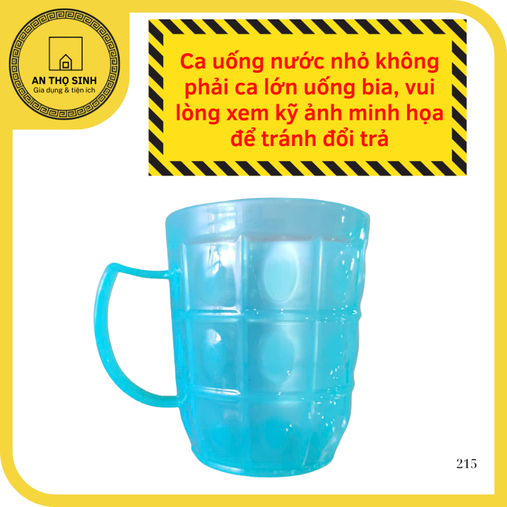 [Lố 10 cái] Ca nhựa dẻo nhỏ uống nước có quai cầm