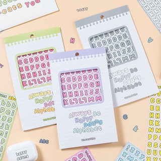 DIY - Hình dán Sticker Chữ Tròn trịa Dễ Thương 🥰 Nhiều Màu sắc Tươi Sáng