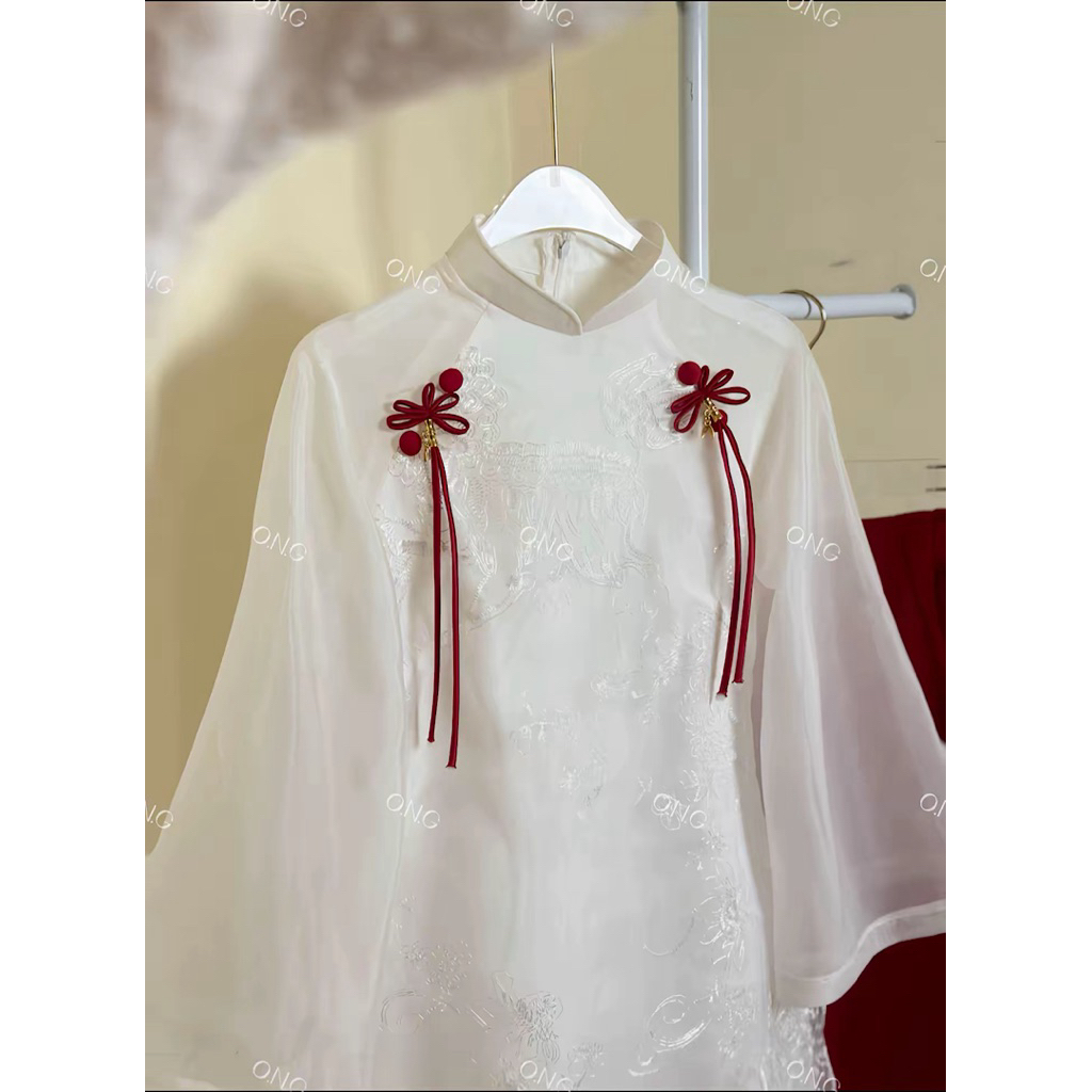 [ONG AD] [ ẢNH THẬT SHOP CHỤP]Áo dài Linh Viên,vải tơ kì lân 2 lớp 4 tà (XS-5XL)