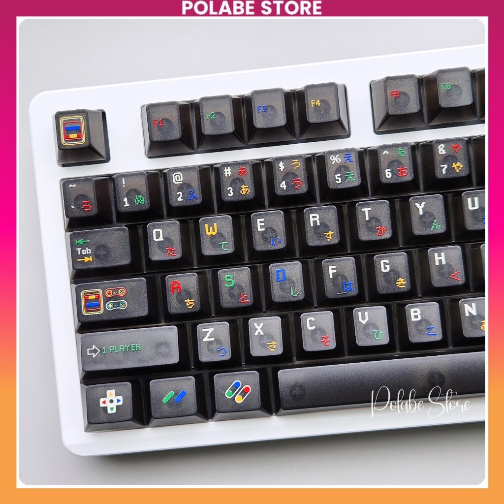 Keycap SFC PC Black cherry profile Keycap Aifei SFC trong suốt xuyên led bàn phím Polabe Store | BigBuy360 - bigbuy360.vn
