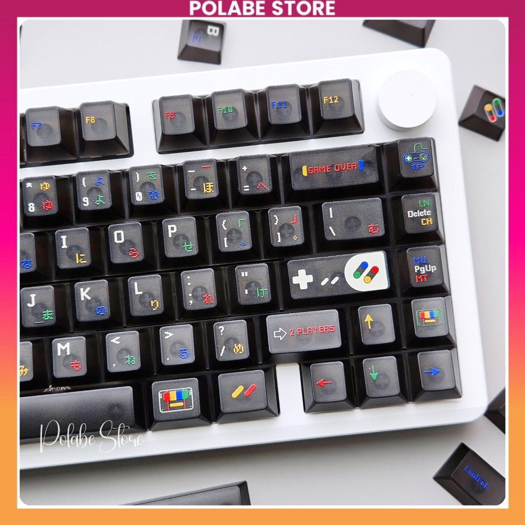Keycap SFC PC Black cherry profile Keycap Aifei SFC trong suốt xuyên led bàn phím Polabe Store | BigBuy360 - bigbuy360.vn
