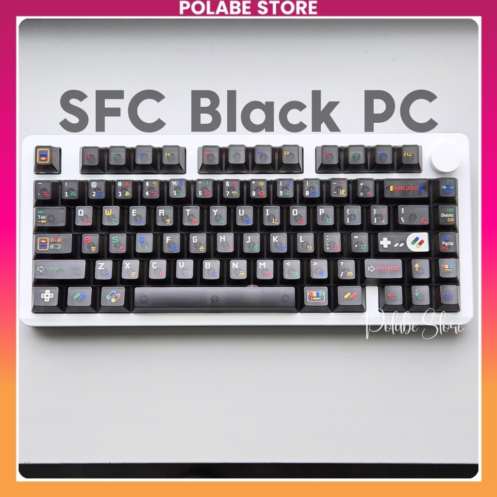 Keycap SFC PC Black cherry profile Keycap Aifei SFC trong suốt xuyên led bàn phím Polabe Store | BigBuy360 - bigbuy360.vn