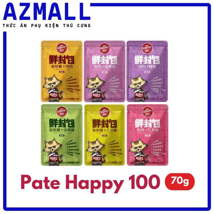 Pate Wanpy Happy 100 Cho Mèo - Thức Ăn Dinh Dưỡng Nhiều Vị Cho Thú Cưng Gói 70g