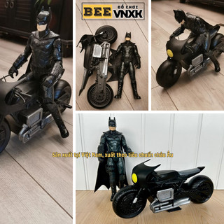 Đồ chơi BATMAN Xe máy và Mô hình người Dơi áo choàng vải cao 30cm, nobox có xước - BEE VNXK