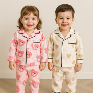 Đồ bộ bé trai và đồ bộ bé gái quần áo dài tay pijama TB70 TB374