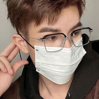 Mắt Kính đổi màu cao cấp nửa gọng chống ánh xanh, Gọng kính cận nam nữ thời trang hàn quốc K043