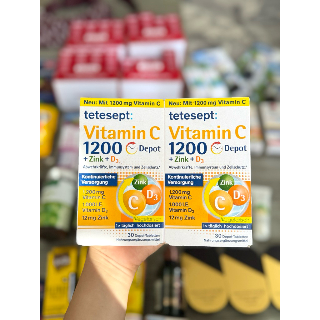 {NỘI ĐỊA ĐỨC 🇩🇪 } Viên uống Vitamin C 1200mg Zink D3 30viên Tetesept