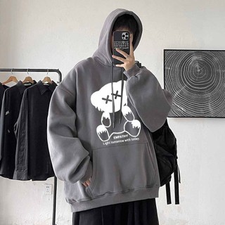[FREESHIP 20K] Áo khoác nam in hình hạo tiết thỏ tai dài phối chữ in phong cách, áo hoodie có nón C1