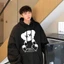 Áo khoác nam in hình hạo tiết thỏ tai dài phối chữ in phong cách, áo hoodie có nón C1
