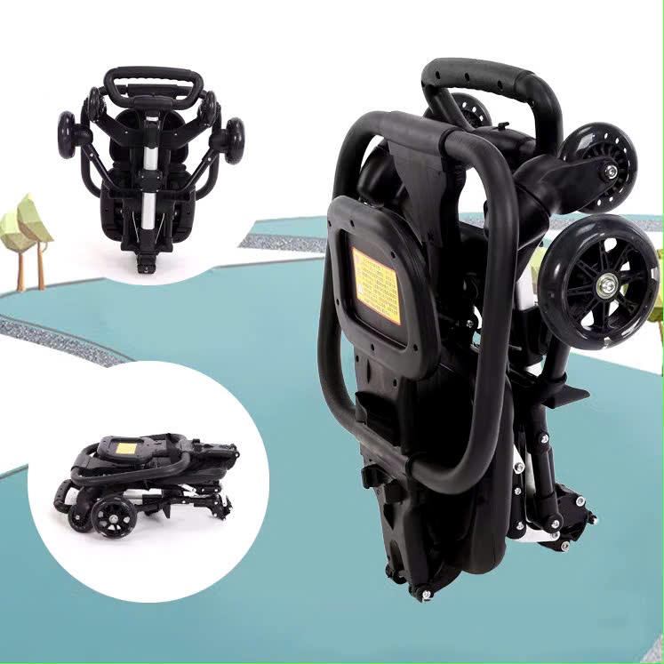Xe đẩy gấp gọn, xe đẩy du lịch cho bé/Xe đẩy hai chiều, quai xốp có khóa bánh an toàn BI BÔ SHOP