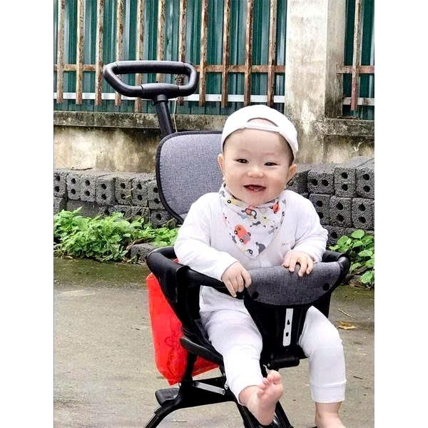 Xe đẩy gấp gọn, xe đẩy du lịch cho bé/Xe đẩy hai chiều, quai xốp có khóa bánh an toàn BI BÔ SHOP