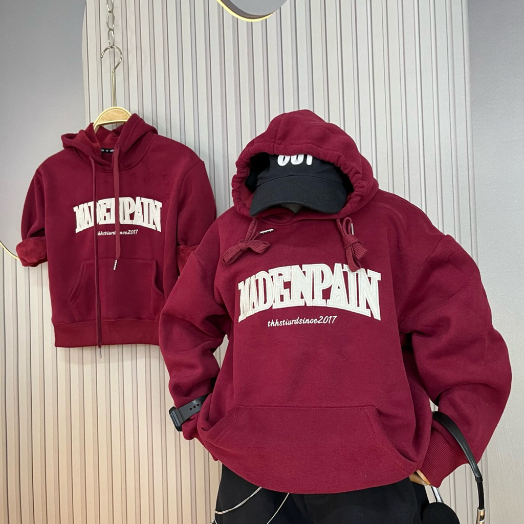 Áo hoodie LÓT LÔNG trẻ em áo nỉ có mũ cho bé 20-45kg chất dầy ấm