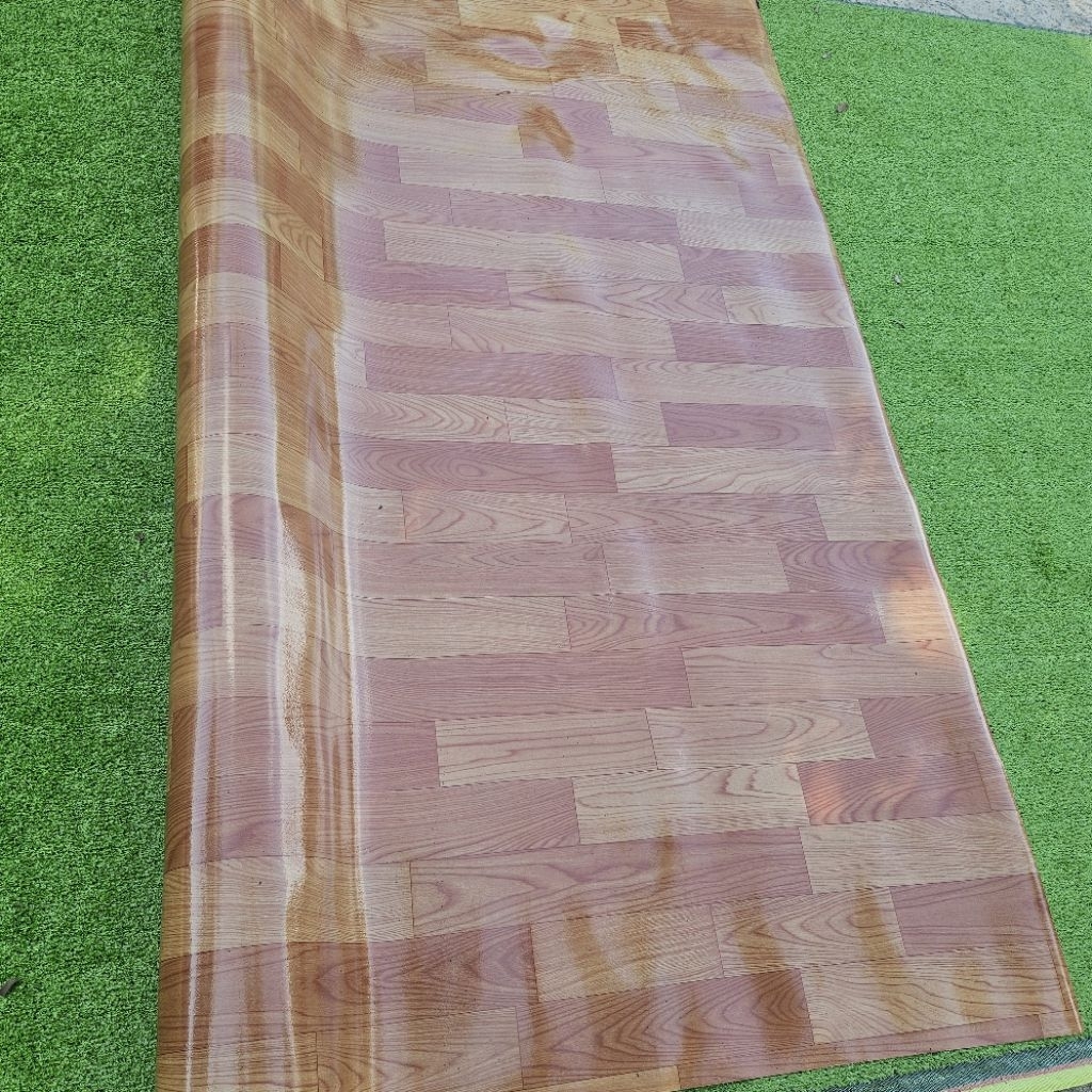 Combo 2m x 6.5m, Thảm simili vân gỗ dày 1.6mm trải  sàn, chống thấm nước dễ vệ sinh và lau chùi
